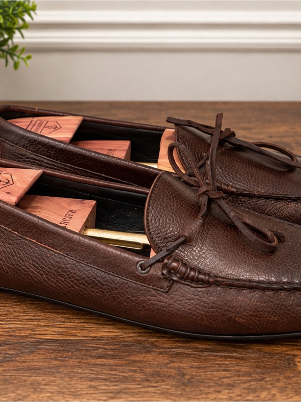 Allen Edmonds Super Sport Technogel Loafers Mens 13 D Brown Leather Driving Shoe